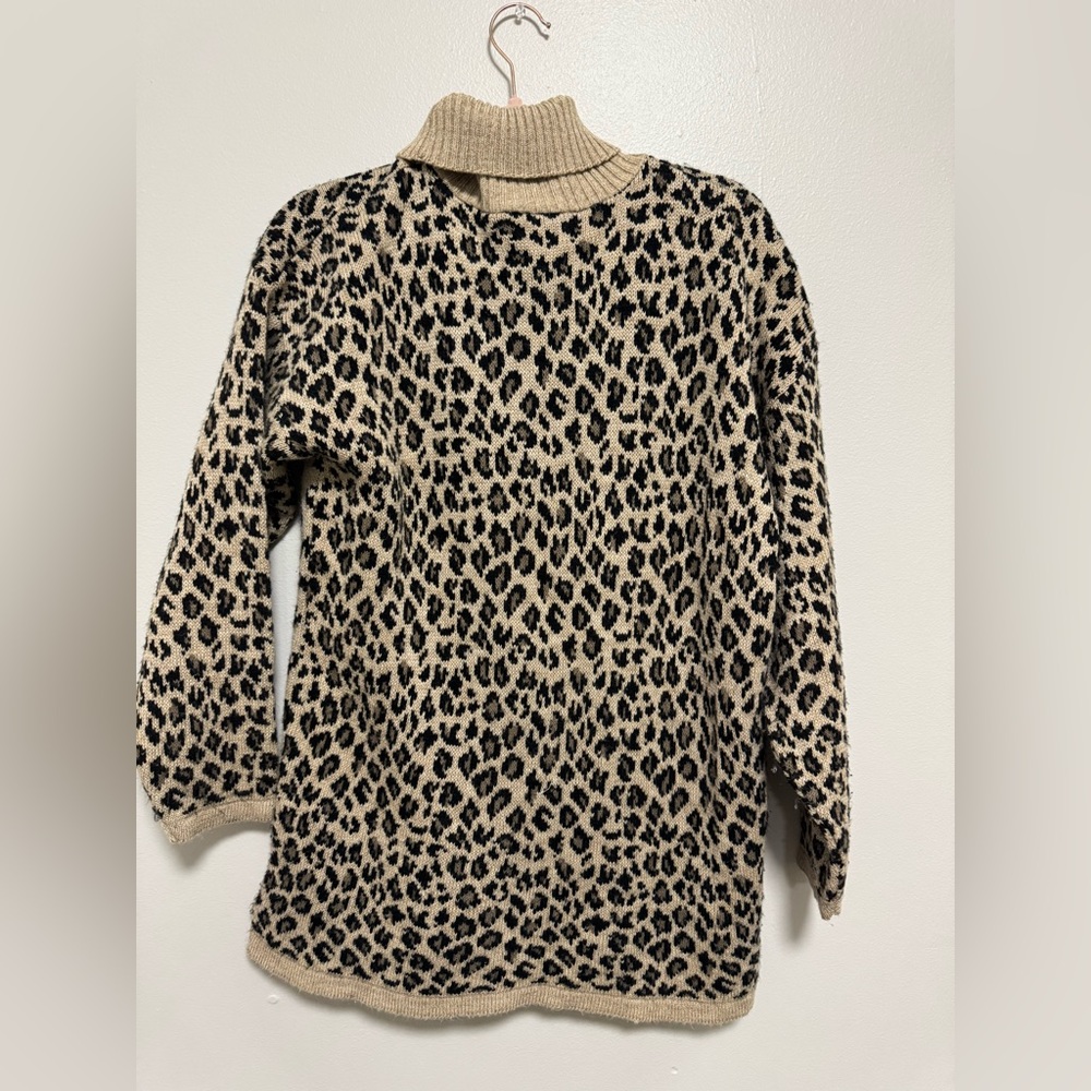 Vintage Leopard Tunic Sweater Adele Knitwear - image 7